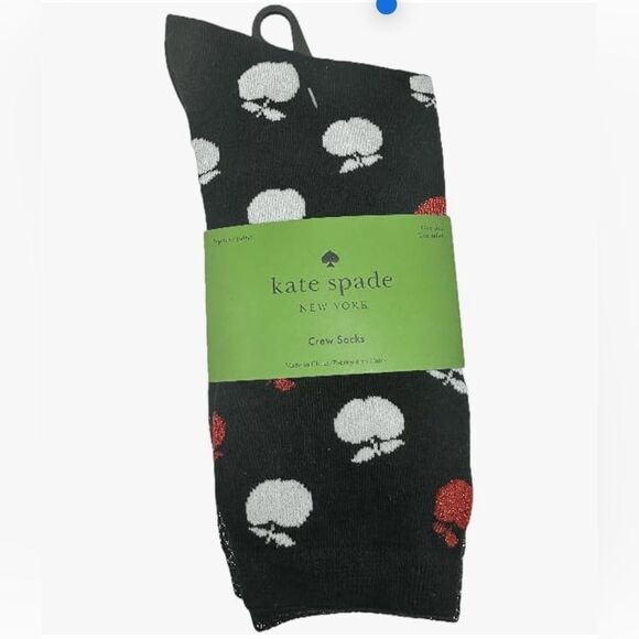 kate spade Accessories - Kate Spade Crew Socks 3 Pair Black-Multi NWT